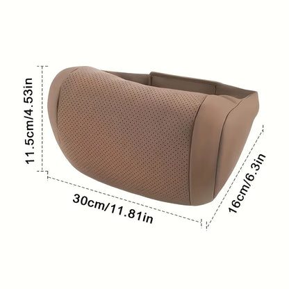 sk2026 New Luxury Nappa Car Headrest Ultra Soft Ergo-Designed Neck Support Hole-Punching Breathable All-Season Zero Pressure Fluffy Neck Support Easy Install Most Vehiclesa
