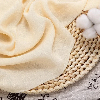 Solid Color Soft Cotton And Linen Fabric With Pleated Texture Breathable Fabric Sewn Shirt And Dress DIY Home Textile Fabric