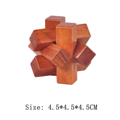 Lu Ban Puzzle Wooden Brain Toys IQ Games Children And Adults Casse Tete Rompecabezas 3D De Madera Juegos De Inteligencia