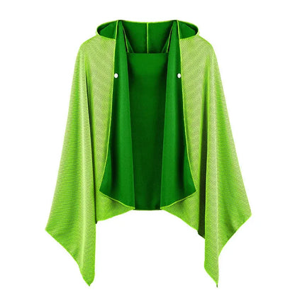 60*140cm Ice Cool Towel Beach Poncho Cover Up Quick Dry Super Absorbent Oversized Hoody Towel Wrap For Swimming Beach Pool Party