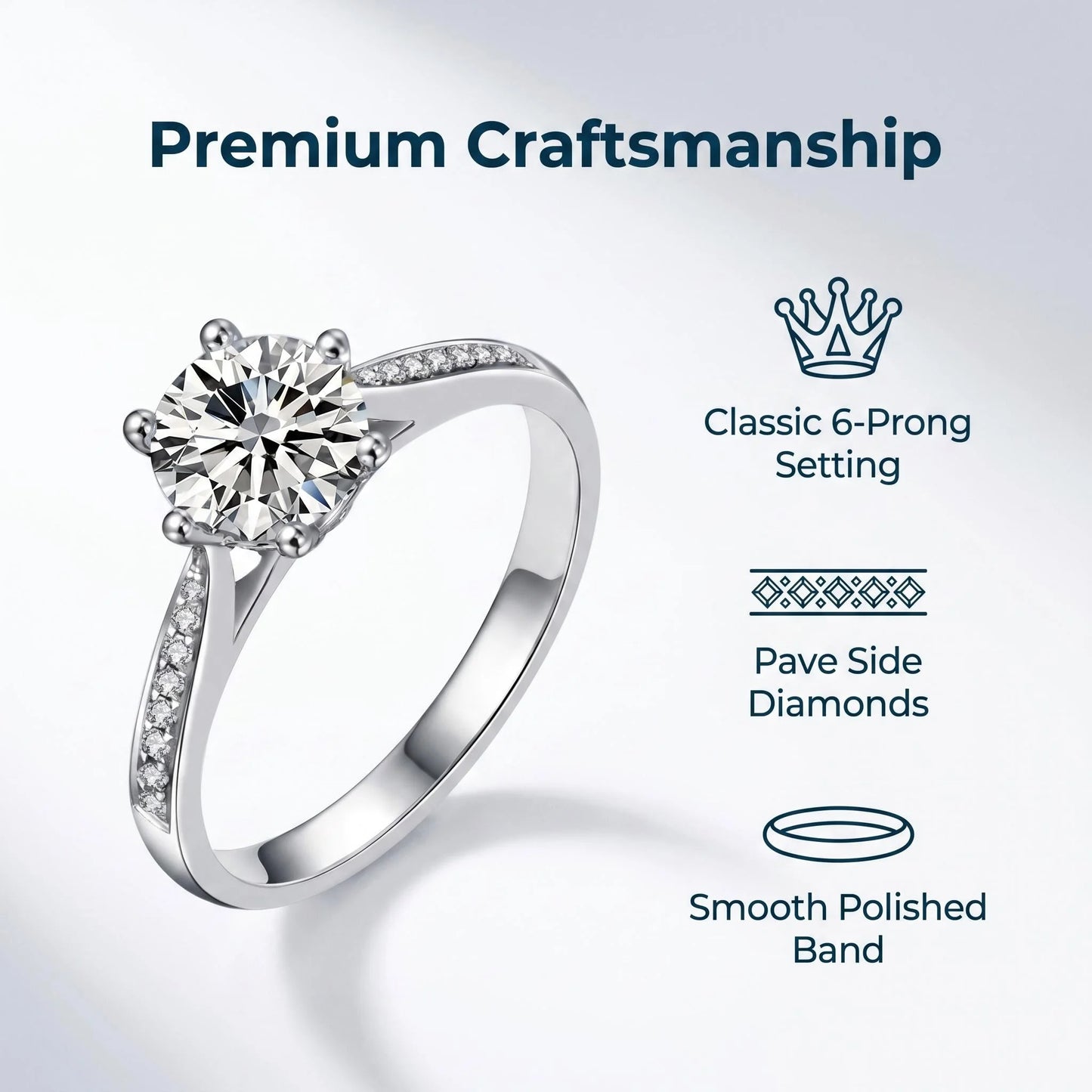1ct Moissanite Diamond Engagement Couple Rings For Woman Men Gift Real 925 Sterling Silver Top Quality Fine Jewelry