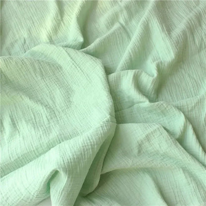 Pure Color Printed Cotton Crepe Fabric 100% Cotton Material For Patchwork DIY Sewing Sleepwear Bedding Home Textile For Baby