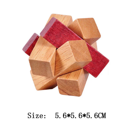 Lu Ban Puzzle Wooden Brain Toys IQ Games Children And Adults Casse Tete Rompecabezas 3D De Madera Juegos De Inteligencia