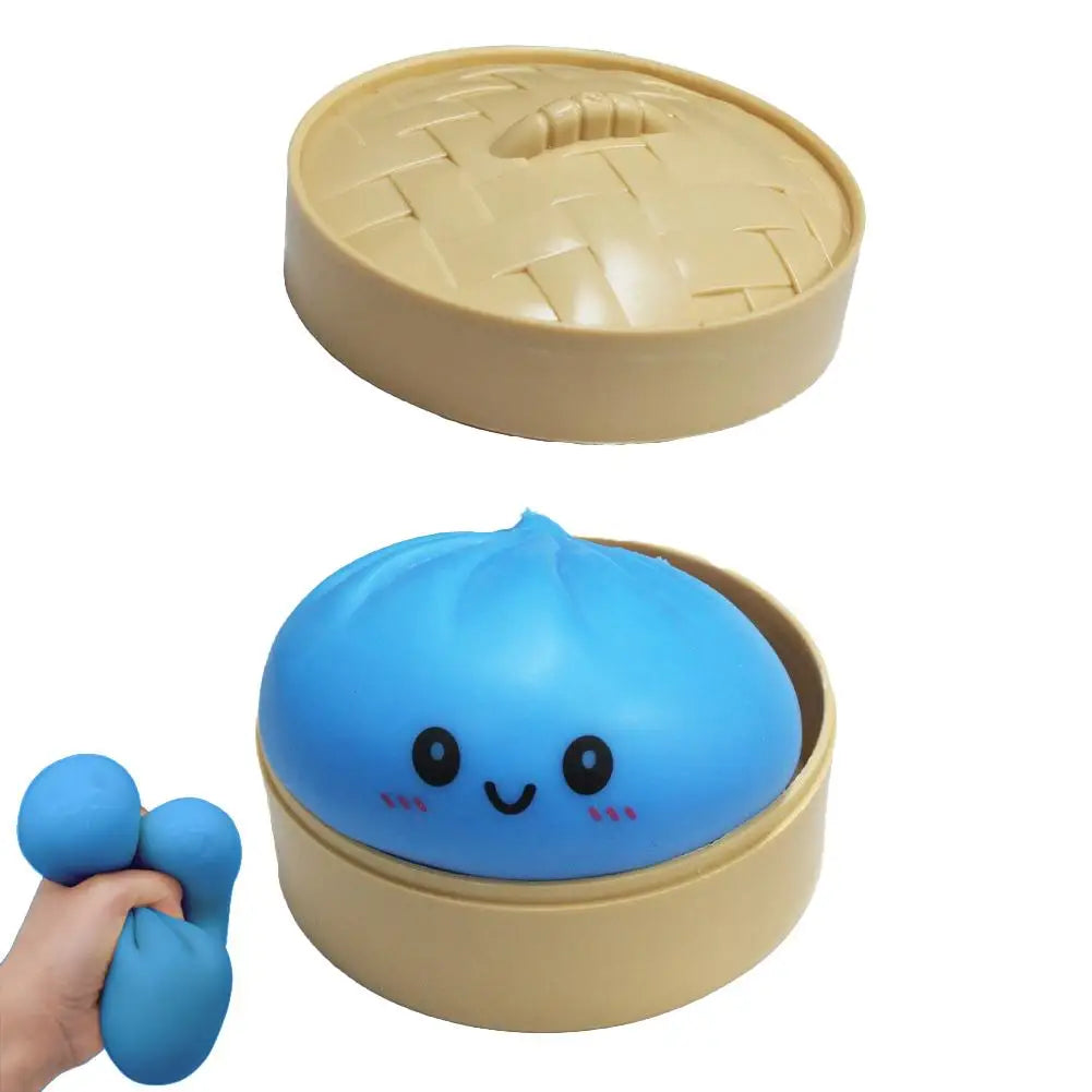 Large Dumpling Squishy Plush Toy Soft PET Stuffed Hug Pillow Adorable Steamer Design Home Decoration Stress Relief Toy for Kids