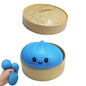 Large Dumpling Squishy Plush Toy Soft PET Stuffed Hug Pillow Adorable Steamer Design Home Decoration Stress Relief Toy for Kids