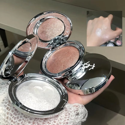 Single Color Highlighter Cream Diamond Glitter Pearlescent Potato Mud Texture Long Lasting Smudge Proof Brighten Face Eyes Daily Beauty Cosmetic Holiday Gift