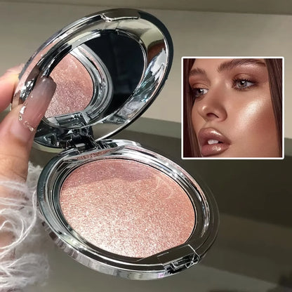 Single Color Highlighter Cream Diamond Glitter Pearlescent Potato Mud Texture Long Lasting Smudge Proof Brighten Face Eyes Daily Beauty Cosmetic Holiday Gift