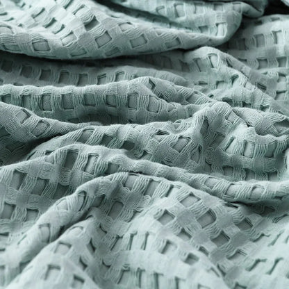 Premium Pure Cotton Waffle Weave Thermal Blanket Soft Comfortable Throw Blankets Lightweight Bed Cover Bedspreads All Season