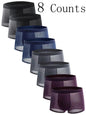 8-Pack Men's Ice Silk Mesh Boxers - Breathable Mesh, 8 Counts, Multi - Color