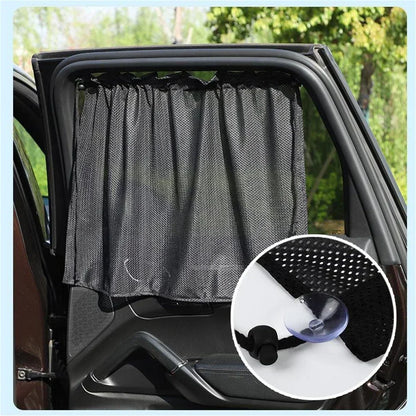 Car Sunshade Curtain Universal Summer Car Window Sunscreen Curtain Heat Insulation Interior Protection for Auto Decoration