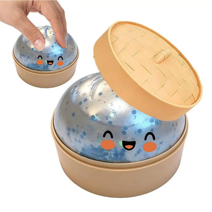 Large Dumpling Squishy Plush Toy Soft PET Stuffed Hug Pillow Adorable Steamer Design Home Decoration Stress Relief Toy for Kids