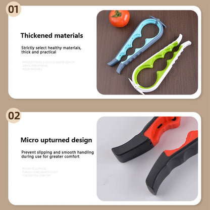 Can Opener Multi Functional Four In One Beverage Bottle Opener Cap Twister Four Position Can Opener Anti Slip Cap Twister