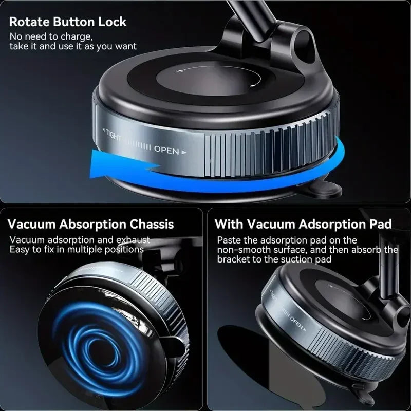 Magnetic Car Phone Holders Vacuum Suction Mobile Phone Vehicular Holder Rotate 360° Navigation Universal Stand For Cell Phone