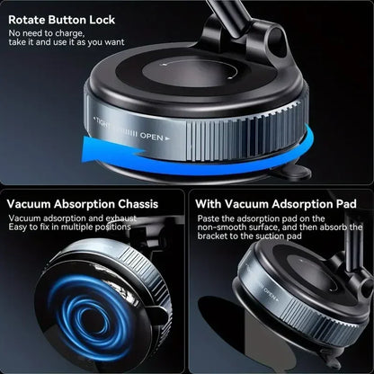 Magnetic Car Phone Holders Vacuum Suction Mobile Phone Vehicular Holder Rotate 360° Navigation Universal Stand For Cell Phone