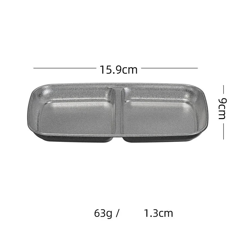 Retro Cutlery Set Plates Dinnerware Bowls Dining Plates Sauce Dish Fruit Bowl Double Wall Cup 304 Stainless Steel Cutlery