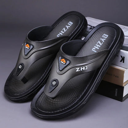 House Beach Walk Around Home Flip Flops Platform Outdoor Indoor Sandals Man Slippers for Men Comfort Shoes Clappers 2025 Fashion