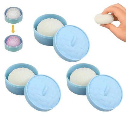 Large Dumpling Squishy Plush Toy Soft PET Stuffed Hug Pillow Adorable Steamer Design Home Decoration Stress Relief Toy for Kids