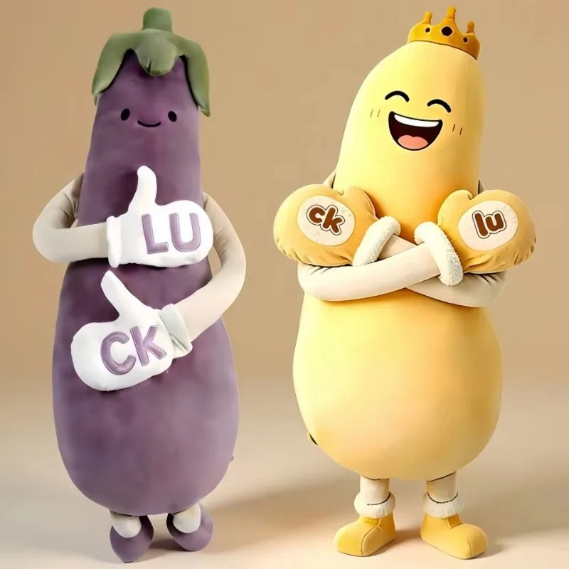 Mango King Eggplant King Soft Plush Pillow Stuffed Doll Comfort Cushion Home Bedroom Decor Sleeping Companion Kids Lovely Gift