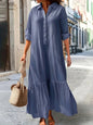 Casual Long Sleeve Woman Dress Office Lady Spring Summer Fashion Elegant Solid Shirt Dress Dresses For Women 2026 Female Robe