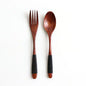 Natural Wooden Spoon & Fork Dinner Kit Rice Soups Utensil Cereal Handmade  Home Tableware Dinnerware Cutlery For Kicthen