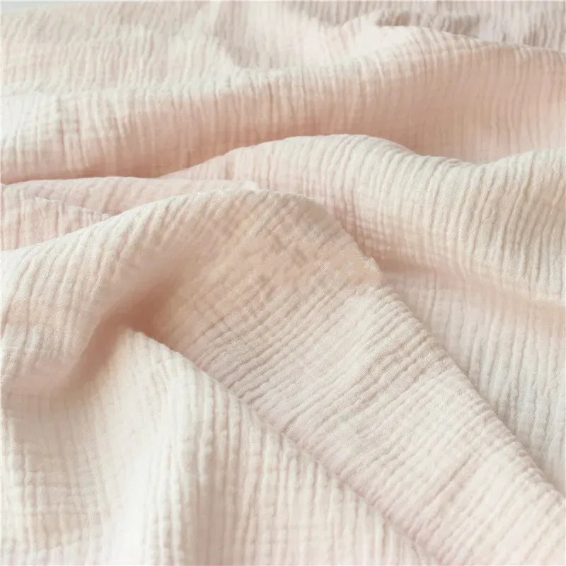 Pure Color Printed Cotton Crepe Fabric 100% Cotton Material For Patchwork DIY Sewing Sleepwear Bedding Home Textile For Baby