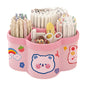 Multifunctional Rotating Pen Holder Desk Organizer Large Capacity Plastic Creative Storage Container Office Student Stationery