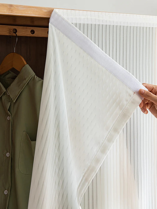 Modern Simple Dustproof Cabinet Door Curtain Magic Stick Shelf Concealment Curtain Window Screen Door Curtain Home Decor