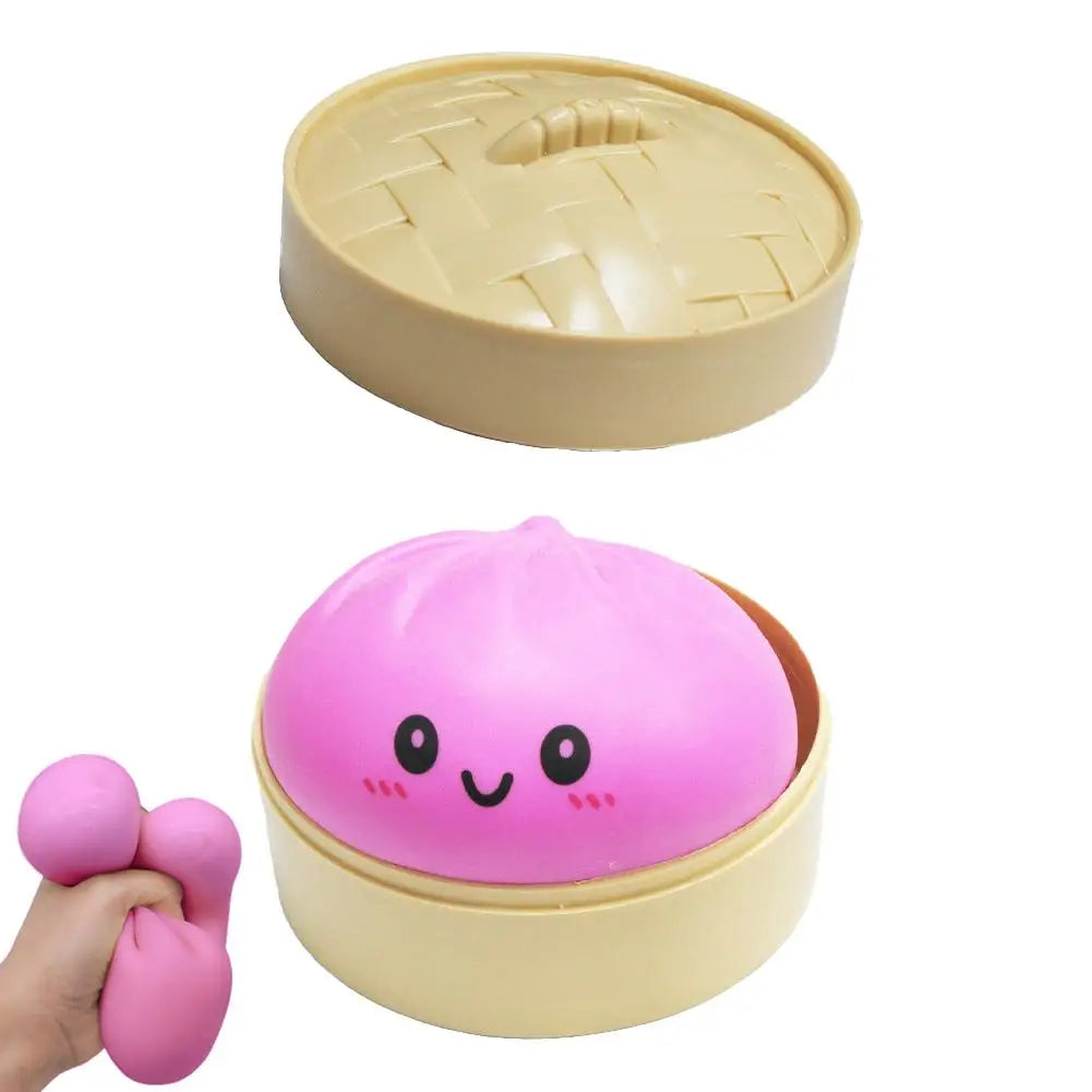 Large Dumpling Squishy Plush Toy Soft PET Stuffed Hug Pillow Adorable Steamer Design Home Decoration Stress Relief Toy for Kids