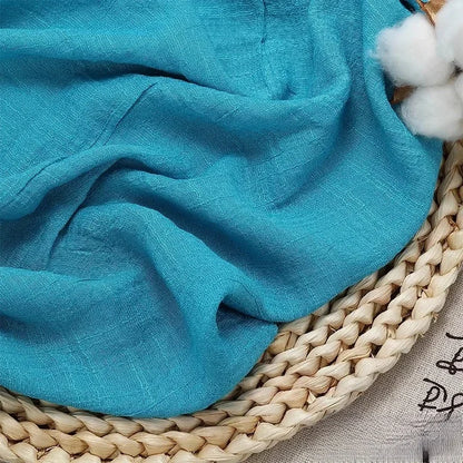 Solid Color Soft Cotton And Linen Fabric With Pleated Texture Breathable Fabric Sewn Shirt And Dress DIY Home Textile Fabric