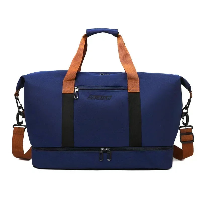18.4 inches（46cm）Multi-functional yoga fitness bag, dry and wet separation, large-capacity travel bag, hand luggage bag