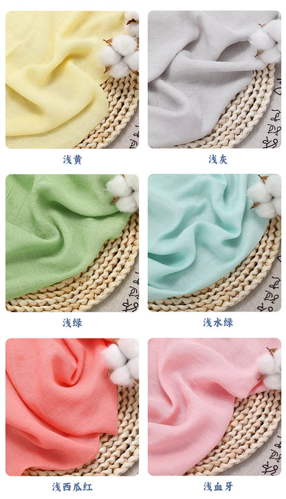 Solid Color Soft Cotton And Linen Fabric With Pleated Texture Breathable Fabric Sewn Shirt And Dress DIY Home Textile Fabric