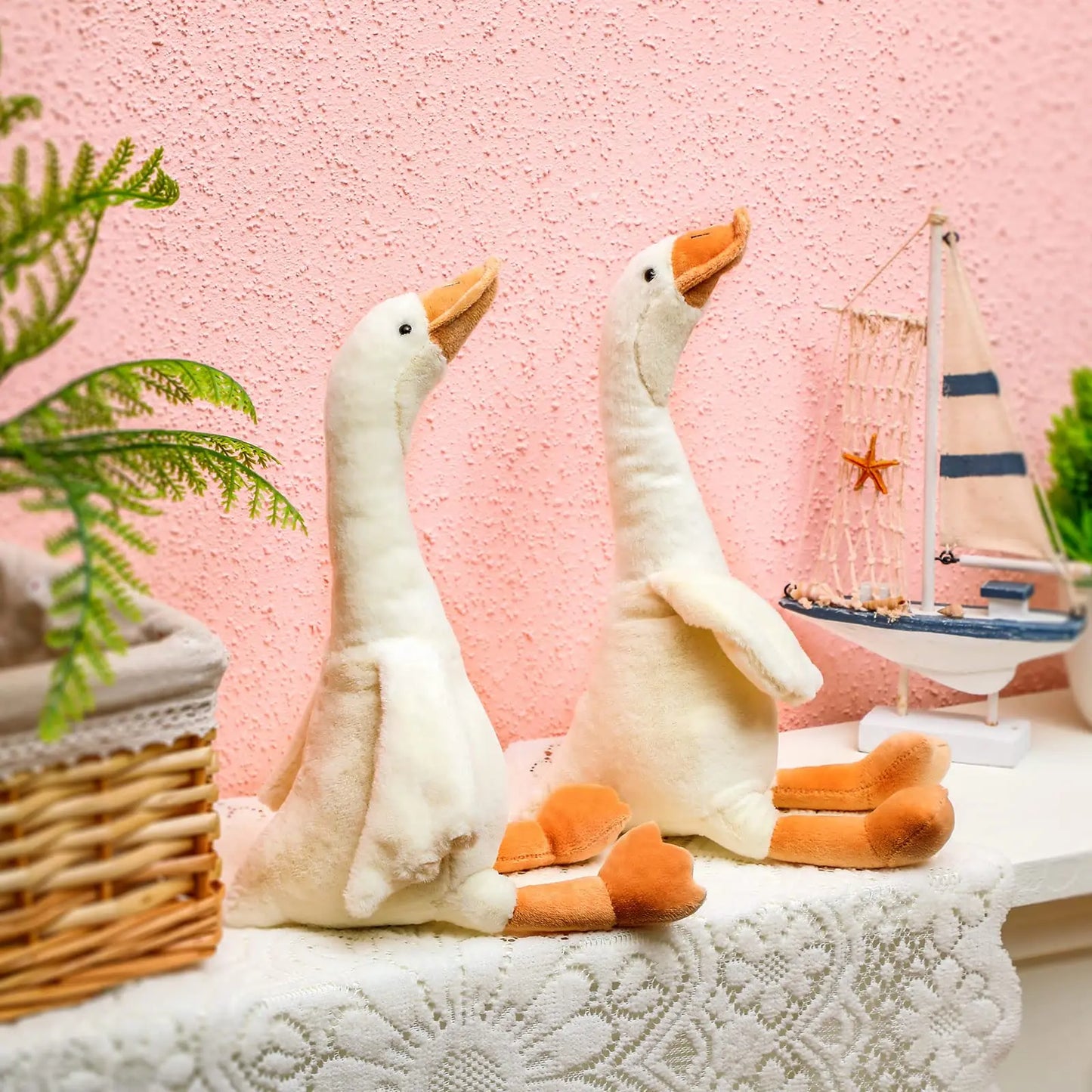 One Silly Goose Plush Stuffed Animal Toy,Swan Stuffed Animal,Funny Duck Plush Swan Toys Gifts for Birthday Favor Baby Shower