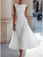 Elegant Solid Long Dresses Summer O-neck Sleeveless High Waist Swing Casual Dresses Office Dress Office Lady Chiffon Slim Dress