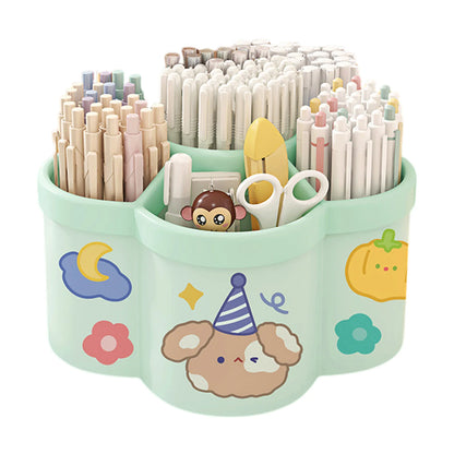 Multifunctional Rotating Pen Holder Desk Organizer Large Capacity Plastic Creative Storage Container Office Student Stationery