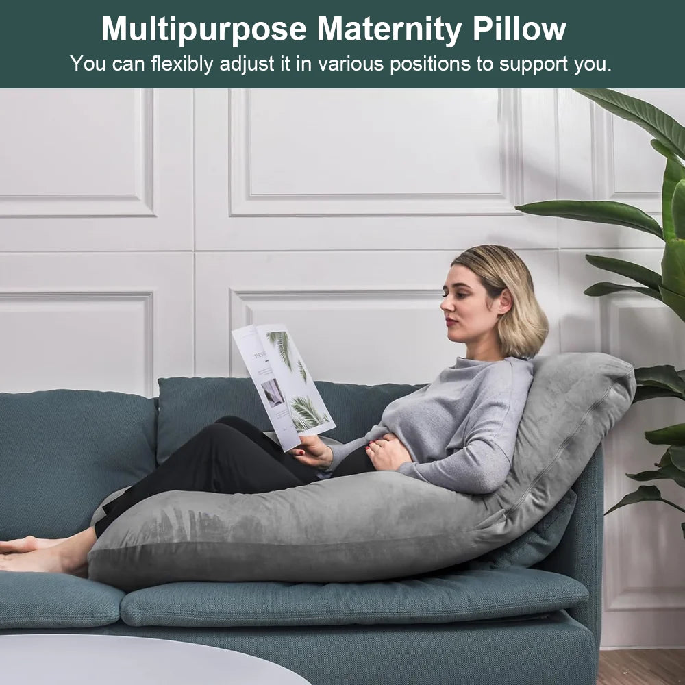Pregnancy Pillow G-Shaped Maternity For Sleeping With Removable Cotton Cover 98*150cm UK