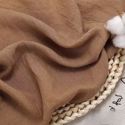 Solid Color Soft Cotton And Linen Fabric With Pleated Texture Breathable Fabric Sewn Shirt And Dress DIY Home Textile Fabric