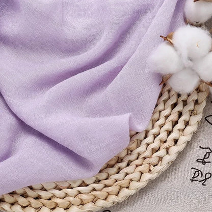 Solid Color Soft Cotton And Linen Fabric With Pleated Texture Breathable Fabric Sewn Shirt And Dress DIY Home Textile Fabric