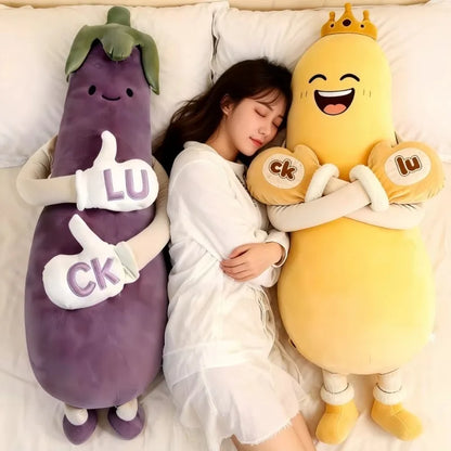 Mango King Eggplant King Soft Plush Pillow Stuffed Doll Comfort Cushion Home Bedroom Decor Sleeping Companion Kids Lovely Gift