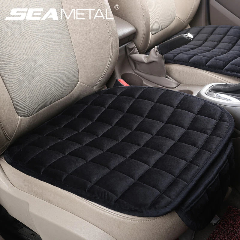 SEAMETAL Plush Car Seat Cover Ultra-Soft Car Seat Cushion Anti Slip Car Seat Protector Mat Universal for Sedan Suv Truck Pick-Up