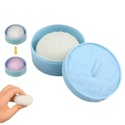 Large Dumpling Squishy Plush Toy Soft PET Stuffed Hug Pillow Adorable Steamer Design Home Decoration Stress Relief Toy for Kids
