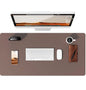 Large Mouse Pad,Office Desk Mat, Leather Desk Pad Protector, Non-Slip PU Leather Desk Blotter, Laptop Desk Pad