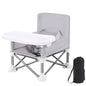 Folding Baby Dining Chair with Detachable Tray Carry Bag Lightweight Foldable Baby Seat Safety Harness for Indoor Outdoor Use