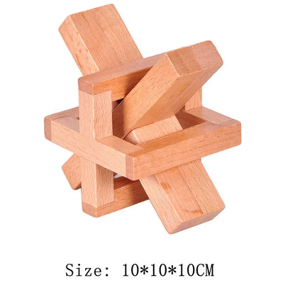 Lu Ban Puzzle Wooden Brain Toys IQ Games Children And Adults Casse Tete Rompecabezas 3D De Madera Juegos De Inteligencia