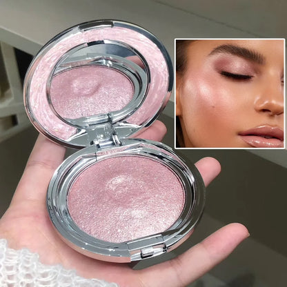 Single Color Highlighter Cream Diamond Glitter Pearlescent Potato Mud Texture Long Lasting Smudge Proof Brighten Face Eyes Daily Beauty Cosmetic Holiday Gift