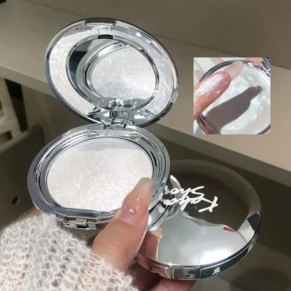 Single Color Highlighter Cream Diamond Glitter Pearlescent Potato Mud Texture Long Lasting Smudge Proof Brighten Face Eyes Daily Beauty Cosmetic Holiday Gift