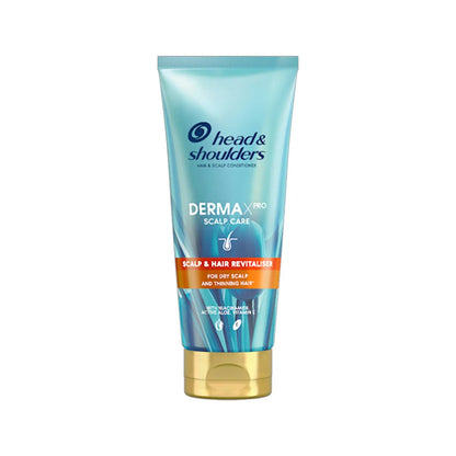 Head & Shoulders Derma X Pro Scalp & Hair Revitaliser Conditioner 200ml for Dry Scalp Thinning Hair with Niacinamide & Aloe
