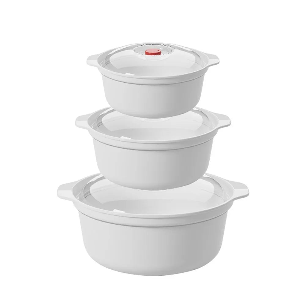 Microwavable Heating Bowl Plastic Food Grade BPA Free Cookware Kitchen Supplies Suitable for Boys and Girls Dishwasher Safe
